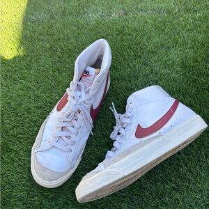 Nike Blazer White and Red High-Tops